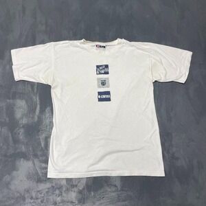 Vintage Graphic Streetwear T Shirt Men Medium White 2000s K-Swiss